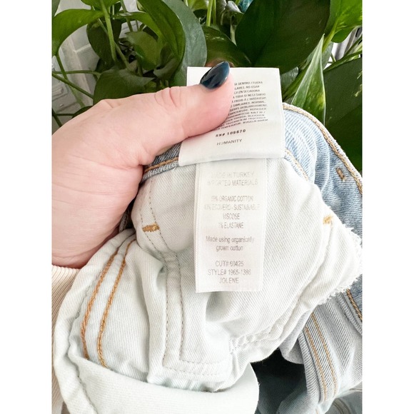 Citizens of Humanity Jolene Ace Button Fly High Rise Jeans Distressed Hem - Picture 5 of 6